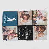 Gepersonaliseerde beste opa door foto-cadeautje op golfhanddoek (Horizontaal)
