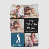 Gepersonaliseerde beste opa door foto-cadeautje op golfhanddoek (Voorkant)