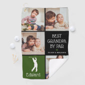Gepersonaliseerde beste opa door foto-cadeautje op golfhanddoek (Insitu)