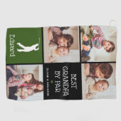 Gepersonaliseerde beste opa door foto-cadeautje op golfhanddoek (Horizontaal)
