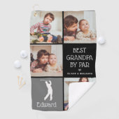 Gepersonaliseerde beste opa door foto-cadeautje op golfhanddoek (Insitu)