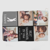 Gepersonaliseerde beste opa door foto-cadeautje op golfhanddoek (Horizontaal)