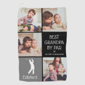 Gepersonaliseerde beste opa door foto-cadeautje op golfhanddoek (Voorkant)