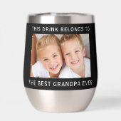 Gepersonaliseerde beste opa ooit foto zwart (Achterkant)