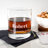 Gepersonaliseerde beste opa ooit monogram whisky glas