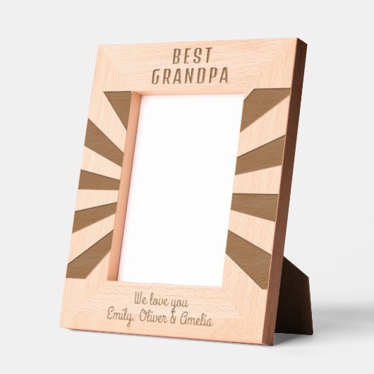 Gepersonaliseerde Beste Opa Sun Burst Keepsake Gegraveerde Lijstjes (Links)