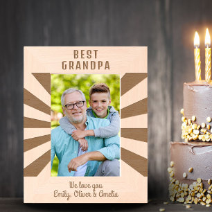 Gepersonaliseerde Beste Opa Sun Burst Keepsake Gegraveerde Lijstjes