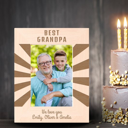 Gepersonaliseerde Beste Opa Sun Burst Keepsake Gegraveerde Lijstjes