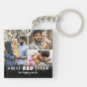 Gepersonaliseerde Beste Papa 6 Foto Collage Vader Sleutelhanger (Achterkant)