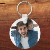 Gepersonaliseerde Beste Papa Foto Keepsake Sleutelhanger (Achterkant)