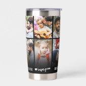 Gepersonaliseerde Beste Papa Fotocollage Vader Geïsoleerde Drinkbeker (Links)