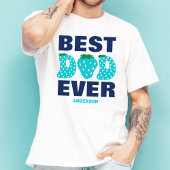 Gepersonaliseerde beste papa ooit aardbei Vaderdag T-shirt