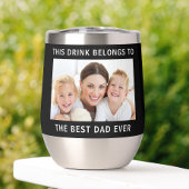 Gepersonaliseerde beste papa ooit foto zwart