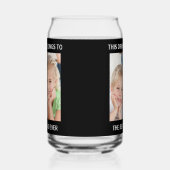 Gepersonaliseerde beste papa ooit foto zwart blikvorm glas (Links)