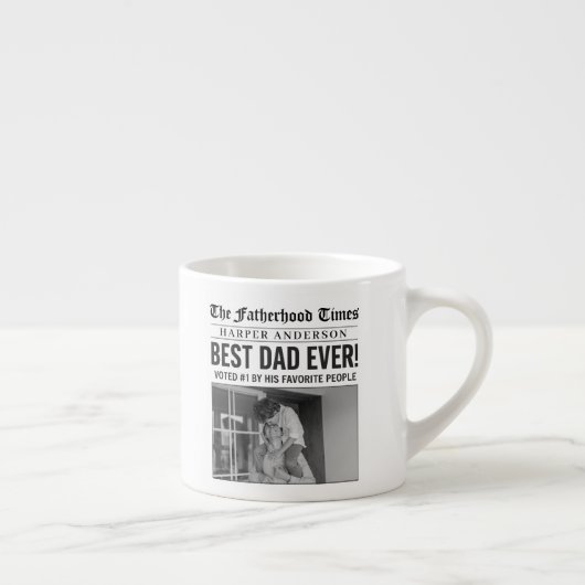 Gepersonaliseerde beste papa ooit krant espresso kop (Rechts)