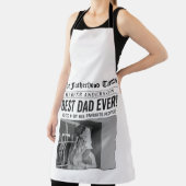 Gepersonaliseerde beste papa ooit krantenfoto schort (Insitu)