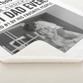 Gepersonaliseerde beste papa ooit krantenfoto sherpa deken (3/4)