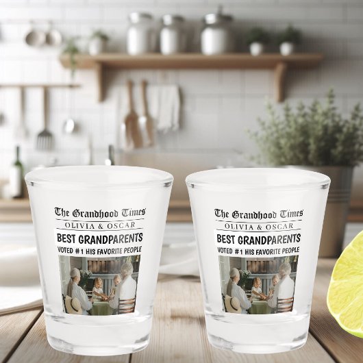 Gepersonaliseerde beste papa ooit krantenfoto shot glas