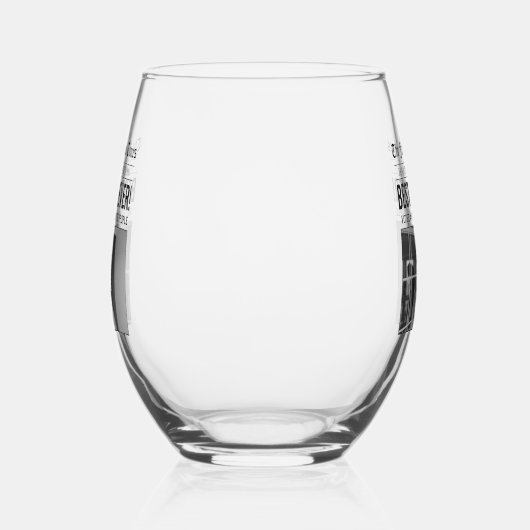 Gepersonaliseerde beste papa ooit krantenkop wijnglas zonder voet (Links)