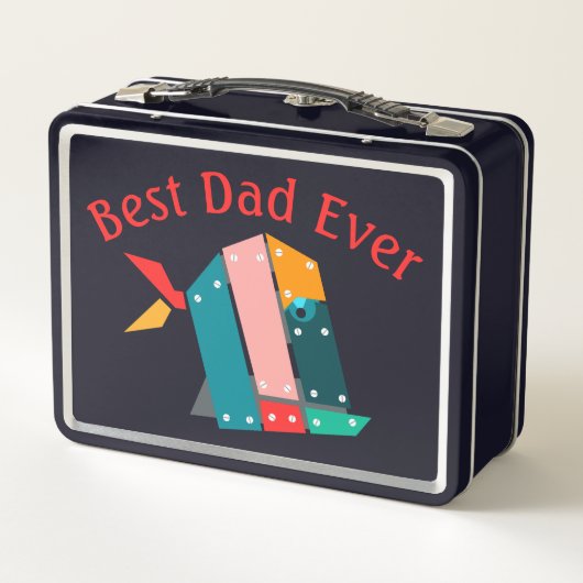 Gepersonaliseerde beste papa ooit lunchbox (Achterkant)