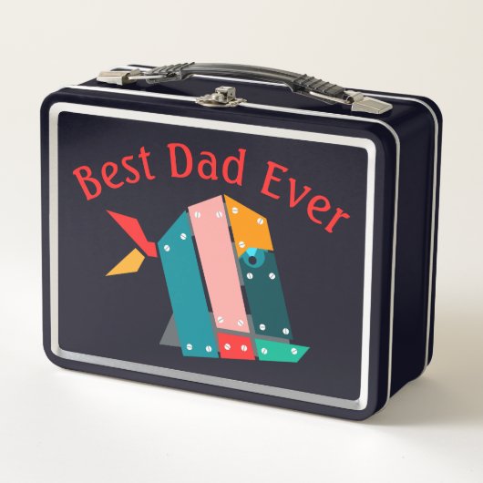 Gepersonaliseerde beste papa ooit lunchbox (Voorkant)