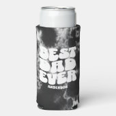 Gepersonaliseerde beste papa ooit zwart stropdas k seltzer blikjeskoeler (Seltzer Voorkant)