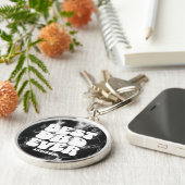 Gepersonaliseerde beste papa ooit zwart stropdas k sleutelhanger (Zijkant)