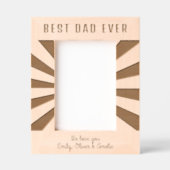 Gepersonaliseerde Beste Papa Sun Burst Keepsake Gegraveerde Lijstjes (Voorkant)