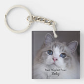 Gepersonaliseerde Beste Ragdoll Kat Ooit Pet Foto Sleutelhanger (voorkant)