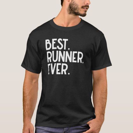 Gepersonaliseerde beste runner ooit t-shirt (Voorkant)