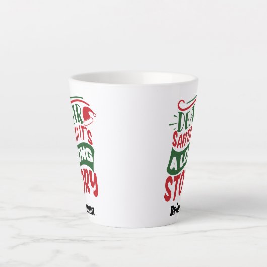 GEPERSONALISEERDE BESTE SANTA LATTE MOK (Voorkant)