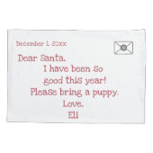 Gepersonaliseerde beste Santa Pillowcase Kussensloop (Achterkant)