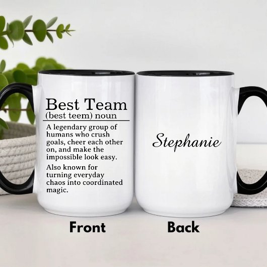 Gepersonaliseerde Beste Team Definitie Mok
