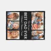 Gepersonaliseerde Beste Vader Ooit Fotocollage Vad Fleece Deken (Voorkant (Horizontaal))