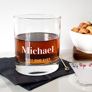 Gepersonaliseerde beste vader ooit monogram whisky glas