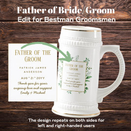 Gepersonaliseerde beste vader van Groom Groomsman Bierpul
