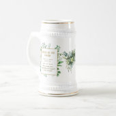 Gepersonaliseerde beste vader van Groom Groomsman Bierpul (Voorkant links)