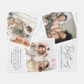 Gepersonaliseerde Beste Vriend 3 Foto Fleece Deken (Voorkant (Horizontaal))