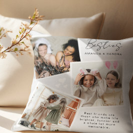 Gepersonaliseerde Beste Vriend 3 Foto Kussen