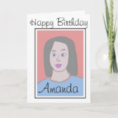 Gepersonaliseerde Beste Vriend Avatar Verjaardag Kaart (Voorkant)