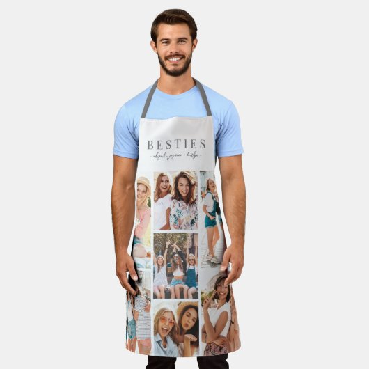 Gepersonaliseerde Beste Vriend BFF Fotocollage Schort (Gedragen)