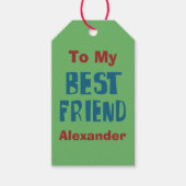 Gepersonaliseerde beste vriend cadeaulabel (Voorkant)