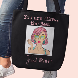 Gepersonaliseerde Beste Vriend Crossbody Canvas ta Tote Bag