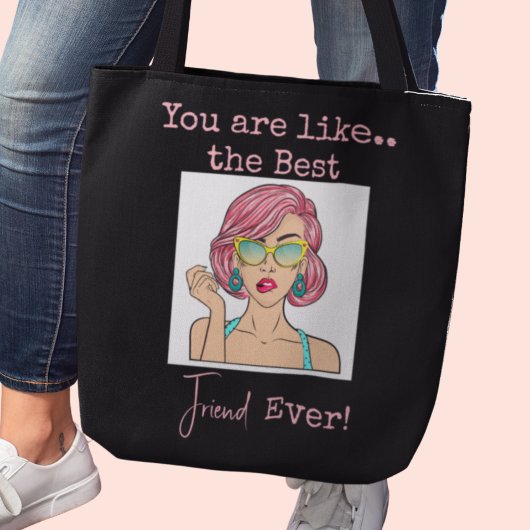 Gepersonaliseerde Beste Vriend Crossbody Canvas ta Tote Bag