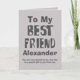 Gepersonaliseerde Beste Vriend Groet Kaart