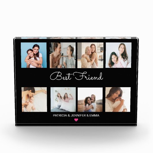 Gepersonaliseerde beste vriend hand belettering |  fotoblokken (Voorkant)