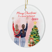 Gepersonaliseerde Beste Vriend Kerstmis Bestie Keramisch Ornament (Links)