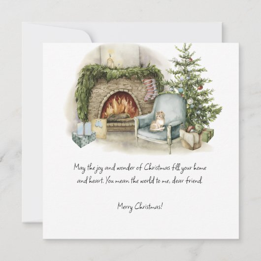 Gepersonaliseerde Beste Vriend Kerstmis Kaart Best (Achterkant)