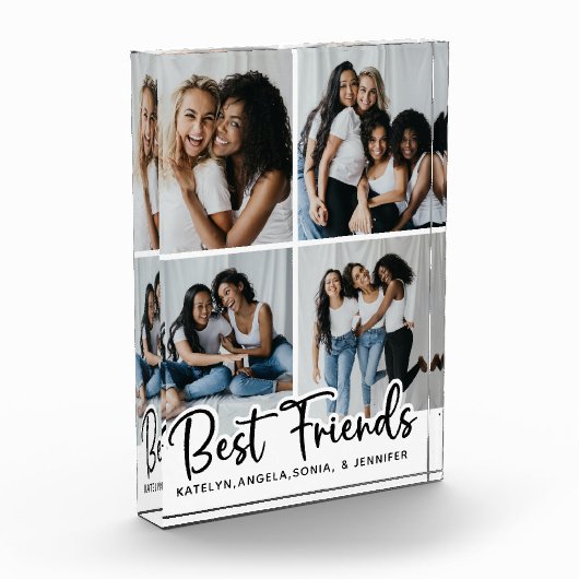 Gepersonaliseerde beste vrienden 4-Afbeelding vrie Fotoblokken (Links)