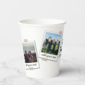 Gepersonaliseerde beste vrienden 4 Foto Aangepast  Papieren Bekers (Voorkant)